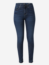Women Jeans Skinny Fit Dark Blue High Rise
