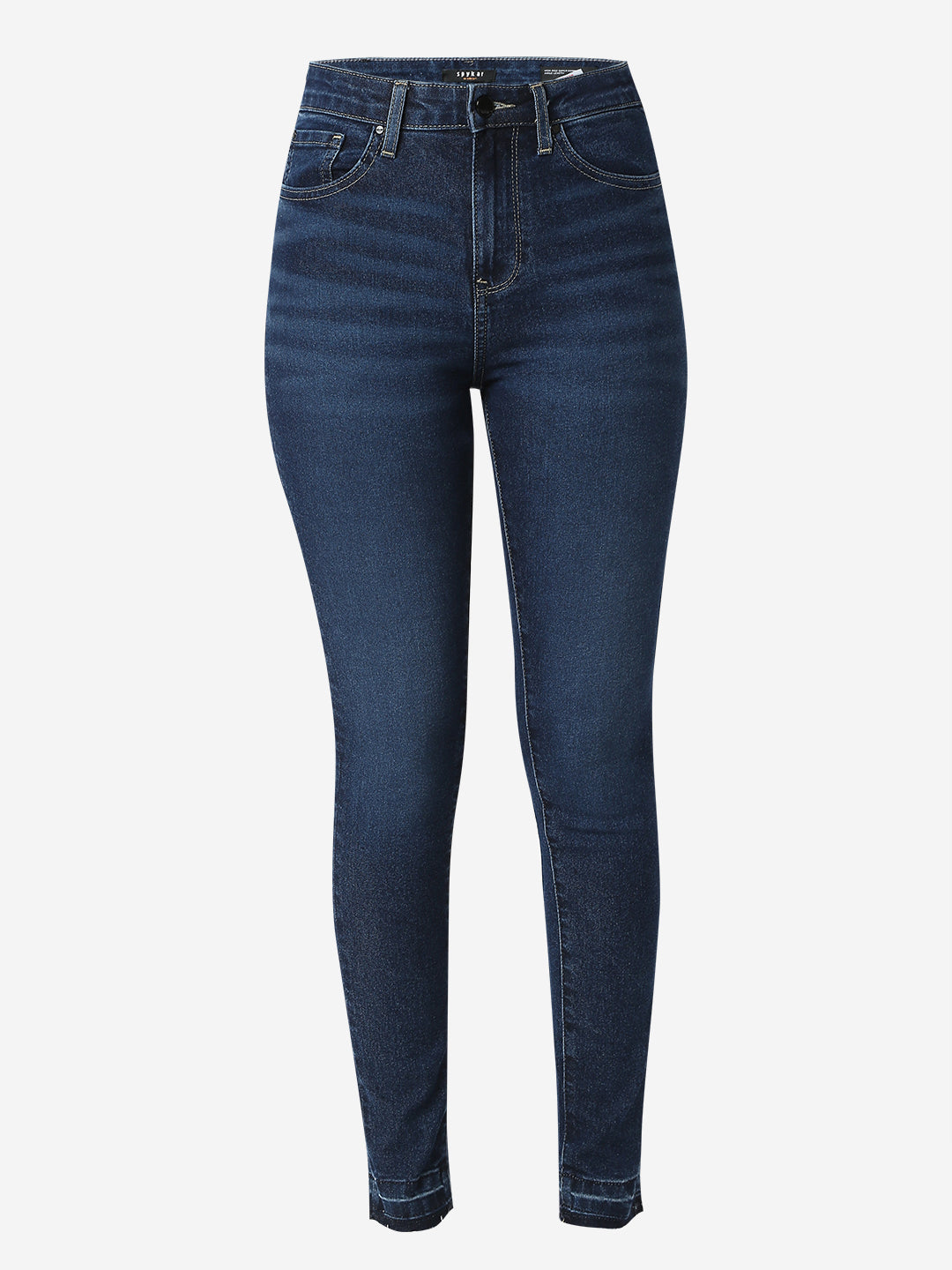 Women Jeans Skinny Fit Dark Blue High Rise