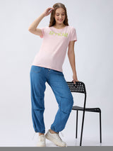 Women Jeans Loose Fit Light Blue High Rise