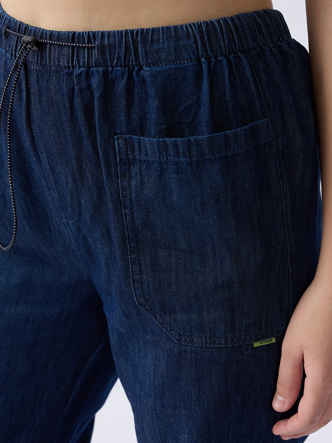 Women Jeans Loose Fit Dark Indigo High Rise