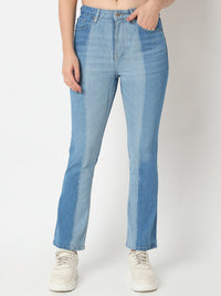 Women Elissa Jeans Boot Cut Fit Light Blue High Rise