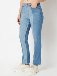 Women Elissa Jeans Boot Cut Fit Light Blue High Rise