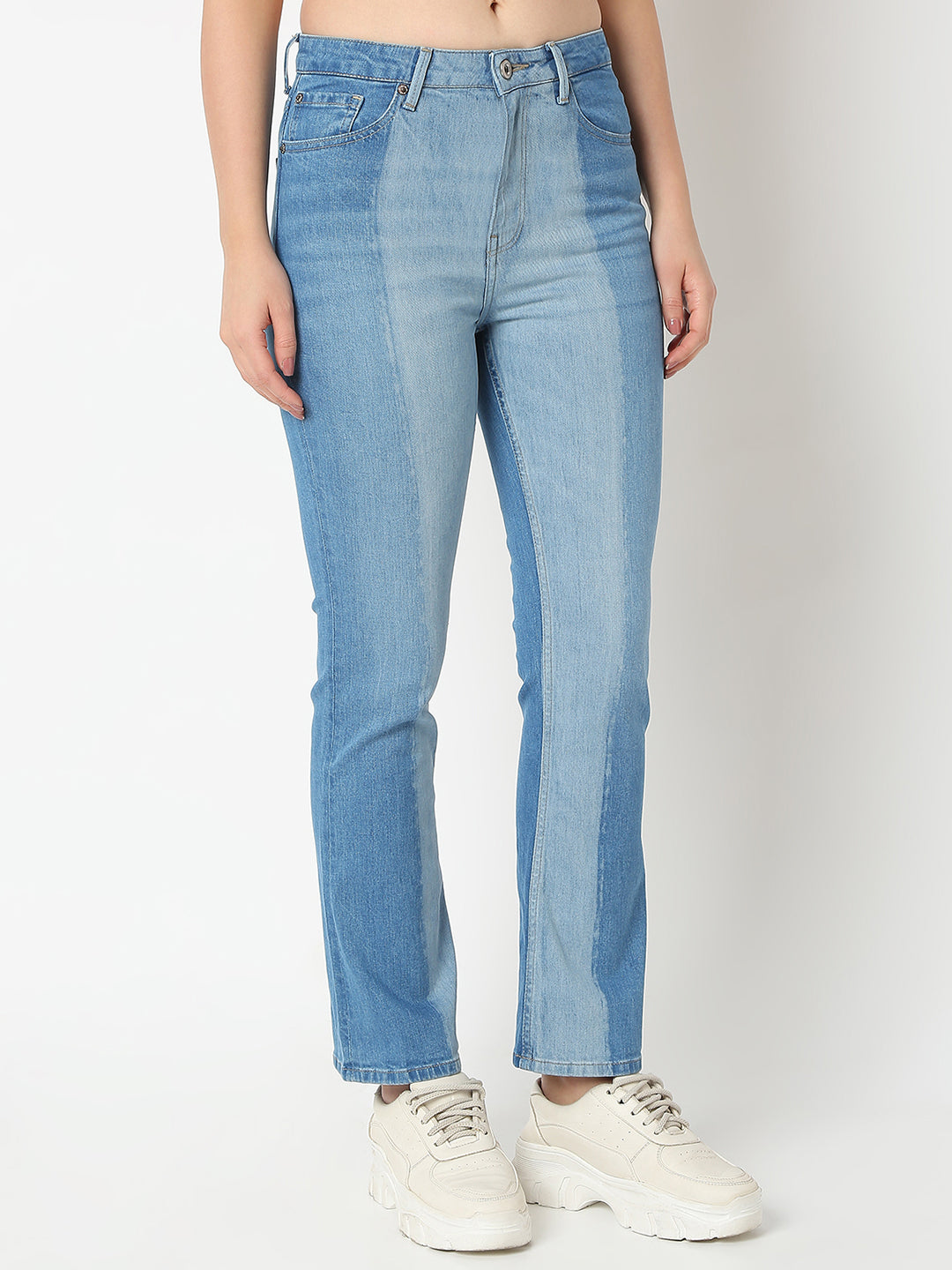 Women Elissa Jeans Boot Cut Fit Light Blue High Rise