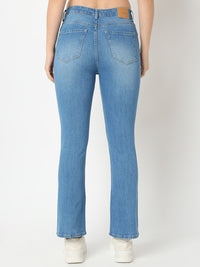 Women Elissa Jeans Boot Cut Fit Light Blue High Rise
