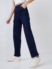 Women Bella Jeans Straight Fit Blue High Rise