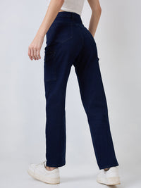 Women Bella Jeans Straight Fit Blue High Rise