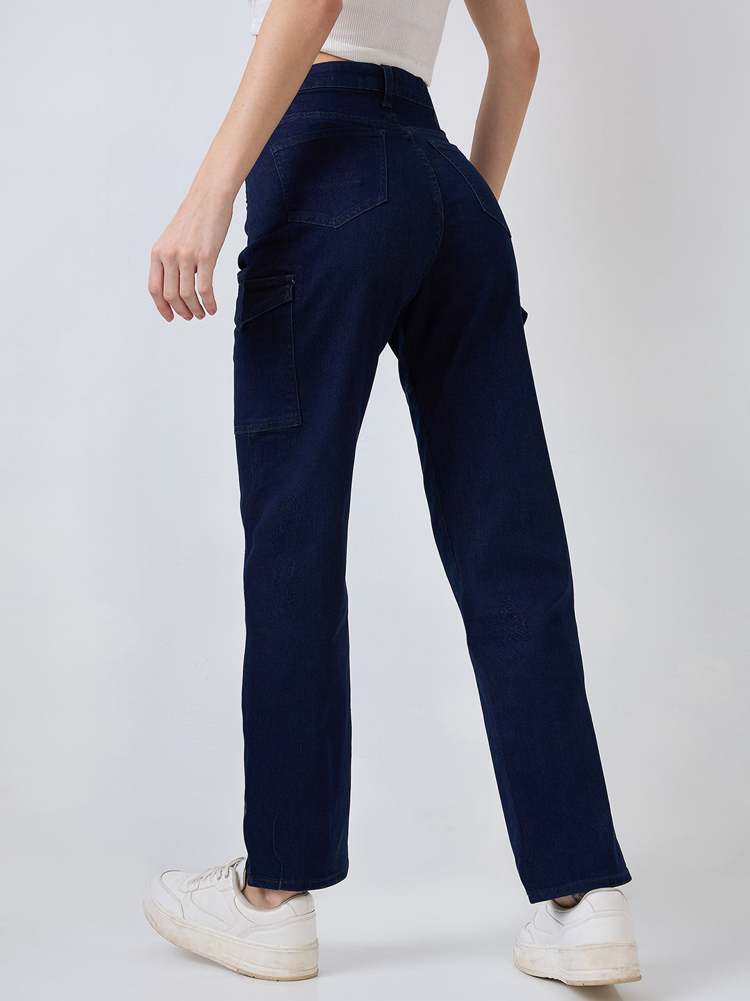 Women Bella Jeans Straight Fit Blue High Rise