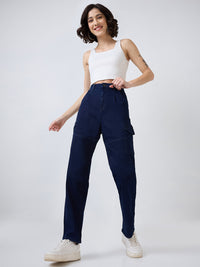 Women Bella Jeans Straight Fit Blue High Rise