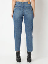 Women Amora Jeans Mom Fit Light Blue Mid Rise