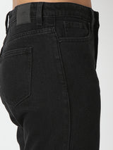Women Jeans Mom Fit Black High Rise