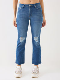 Women Bella Jeans Wide Leg Mid Blue High Rise