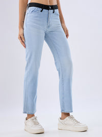 Women Emma Jeans Slim Fit Light Blue Mid Rise