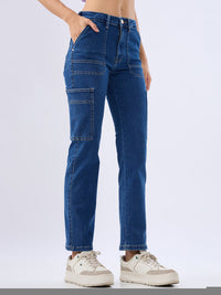 Women Emma Jeans Slim Fit Blue Mid Rise