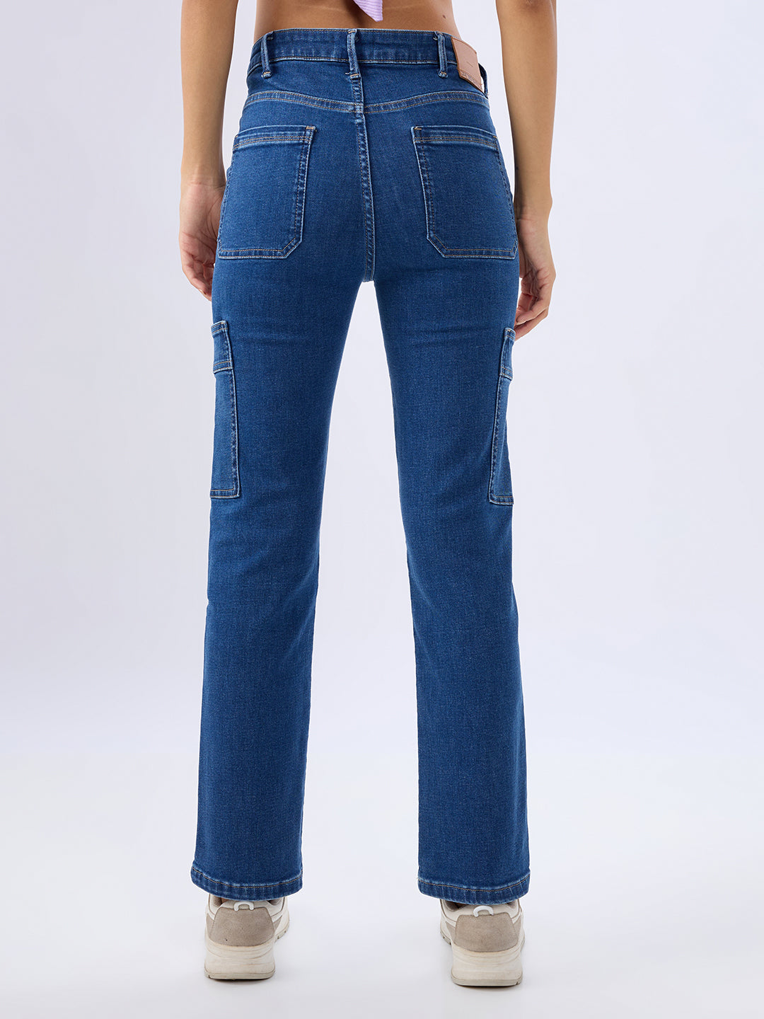 Spykar Mid Blue Slim Fit Mid Rise Jeans For Women