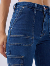 Women Emma Jeans Slim Fit Blue Mid Rise