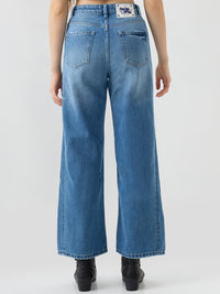 Women Bella-Wide Jeans Wide Leg Blue High Rise