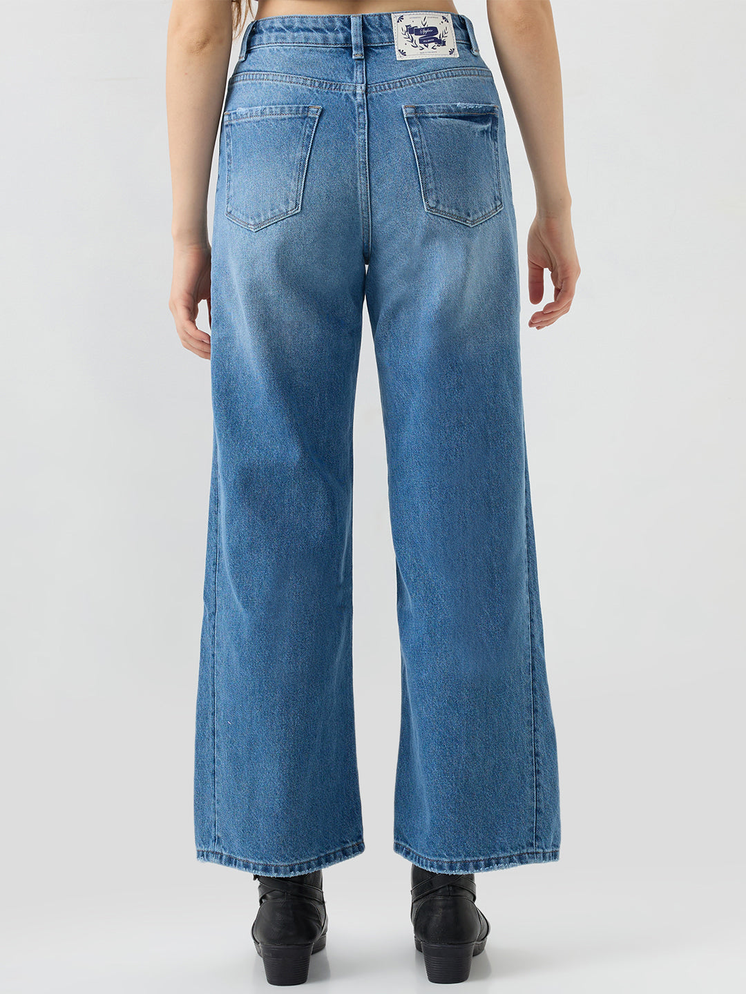 Women Bella-Wide Jeans Wide Leg Blue High Rise