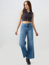 Women Bella-Wide Jeans Wide Leg Blue High Rise