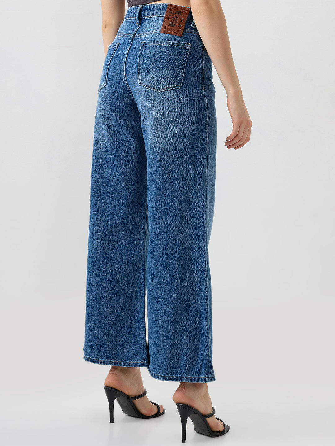 Women Bella-Wide Jeans Super Wide-Leg Blue High Rise