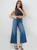 Women Bella-Wide Jeans Super Wide-Leg Blue High Rise