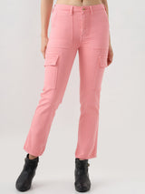 Women Emma Jeans Slim Fit Pink Mid Rise