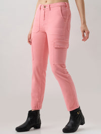 Women Emma Jeans Slim Fit Pink Mid Rise