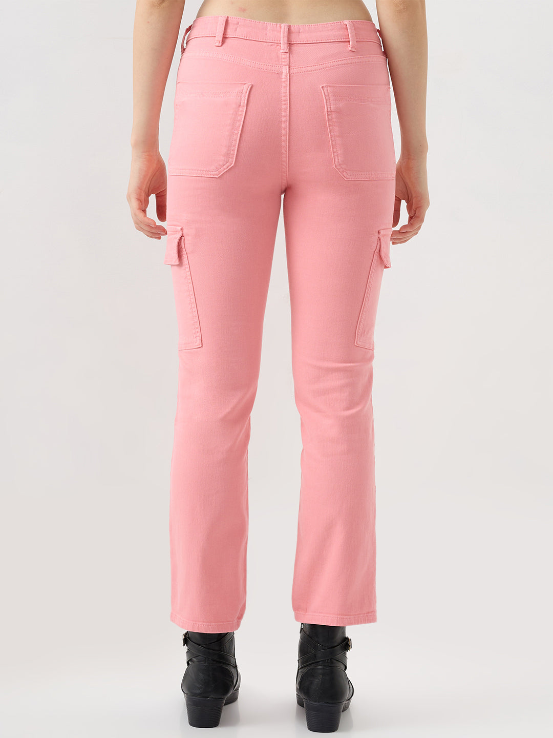 Women Emma Jeans Slim Fit Pink Mid Rise