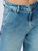 Women Bella-Wide Jeans Wide Leg Blue Mid Rise