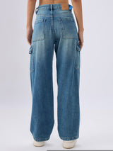 Women Bella Jeans Straight Fit Blue Mid Rise