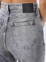 Women Bella Jeans Straight Fit Grey Mid Rise
