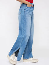 Women Bella Jeans Straight Fit Light Blue High Rise