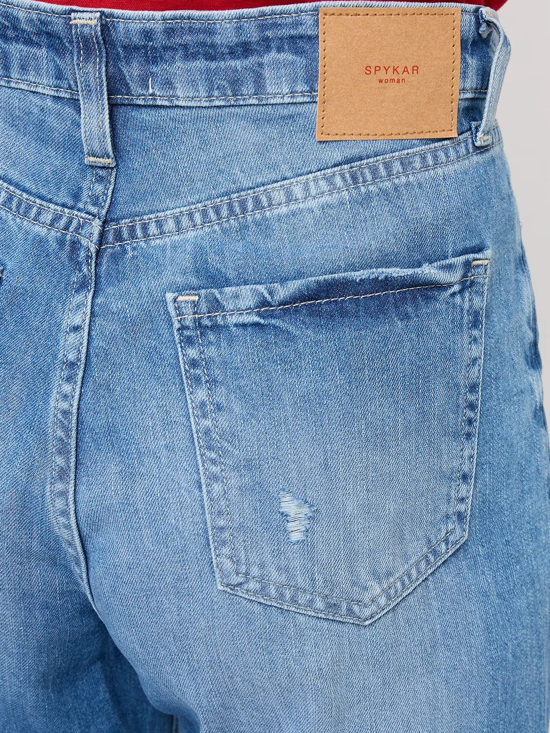Women Bella Jeans Straight Fit Light Blue High Rise