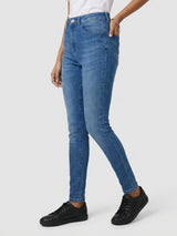Women Alexa Jeans Super Skinny Fit Mid Blue High Rise