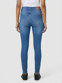 Women Alexa Jeans Super Skinny Fit Mid Blue High Rise