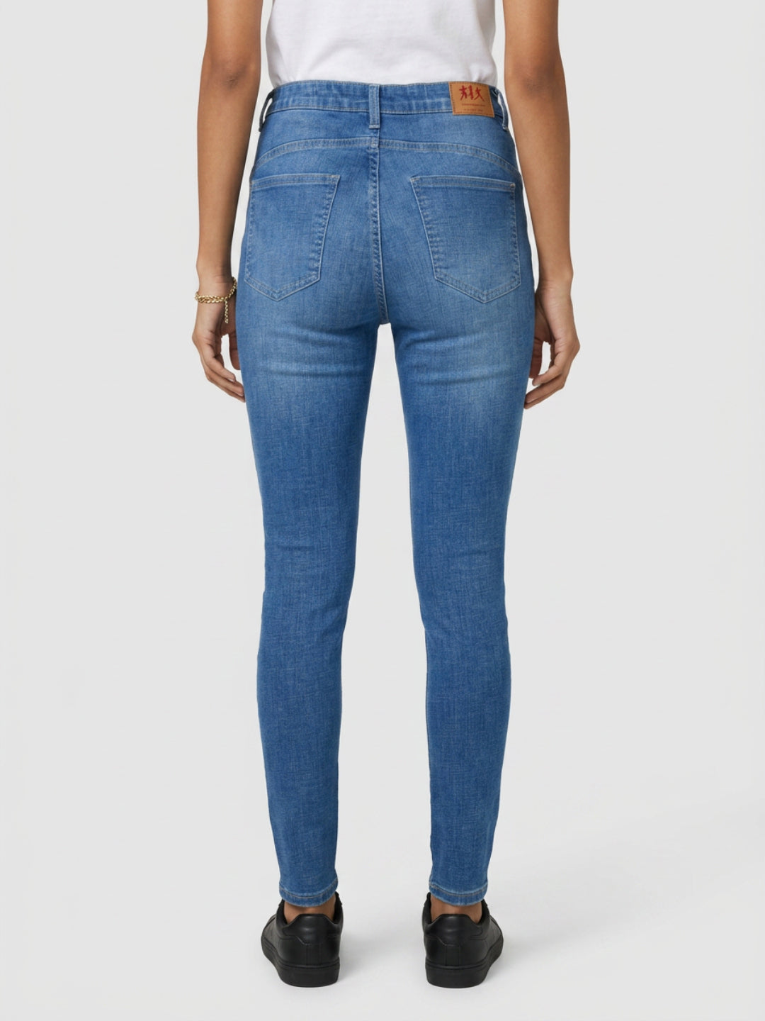 Women Alexa Jeans Super Skinny Fit Mid Blue High Rise