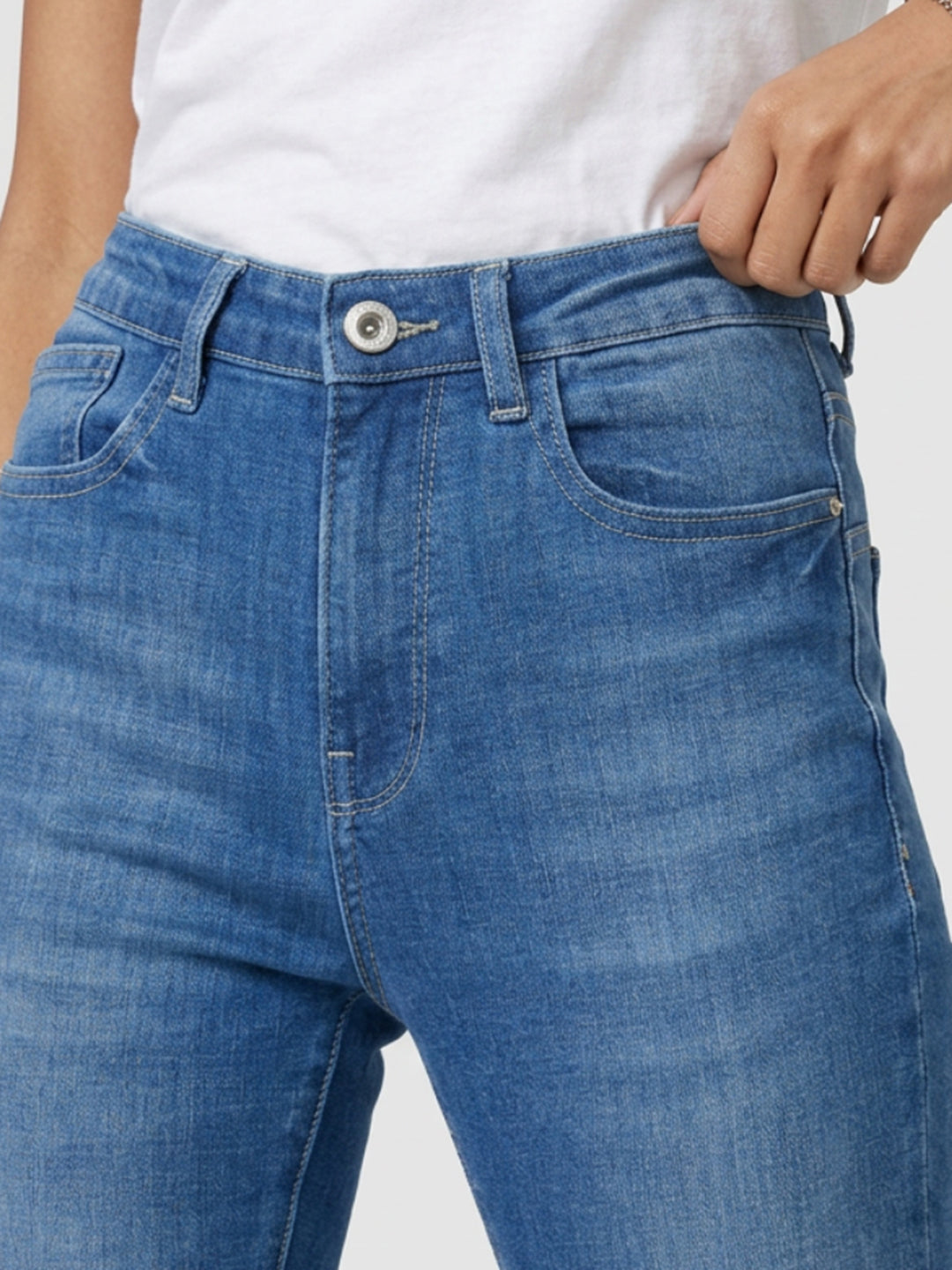 Women Alexa Jeans Super Skinny Fit Mid Blue High Rise