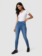 Women Alexa Jeans Super Skinny Fit Mid Blue High Rise