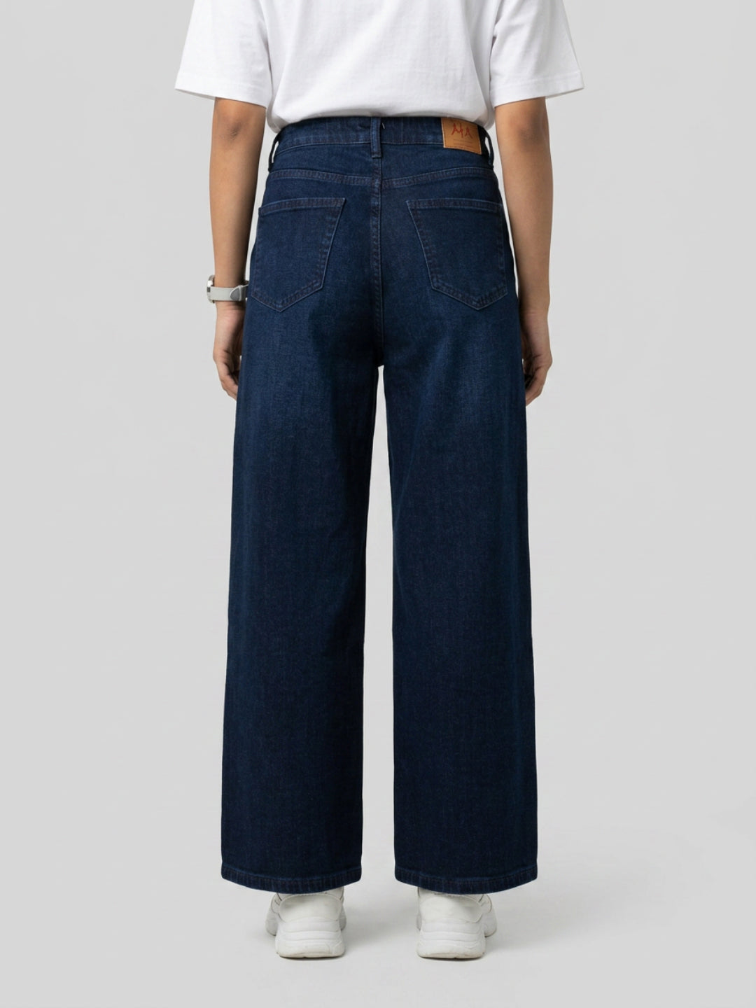 Women Barrel Jeans Barrel Leg Dark Blue High Rise