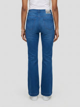 Women Elissa Jeans Boot Cut Fit Mid Blue High Rise