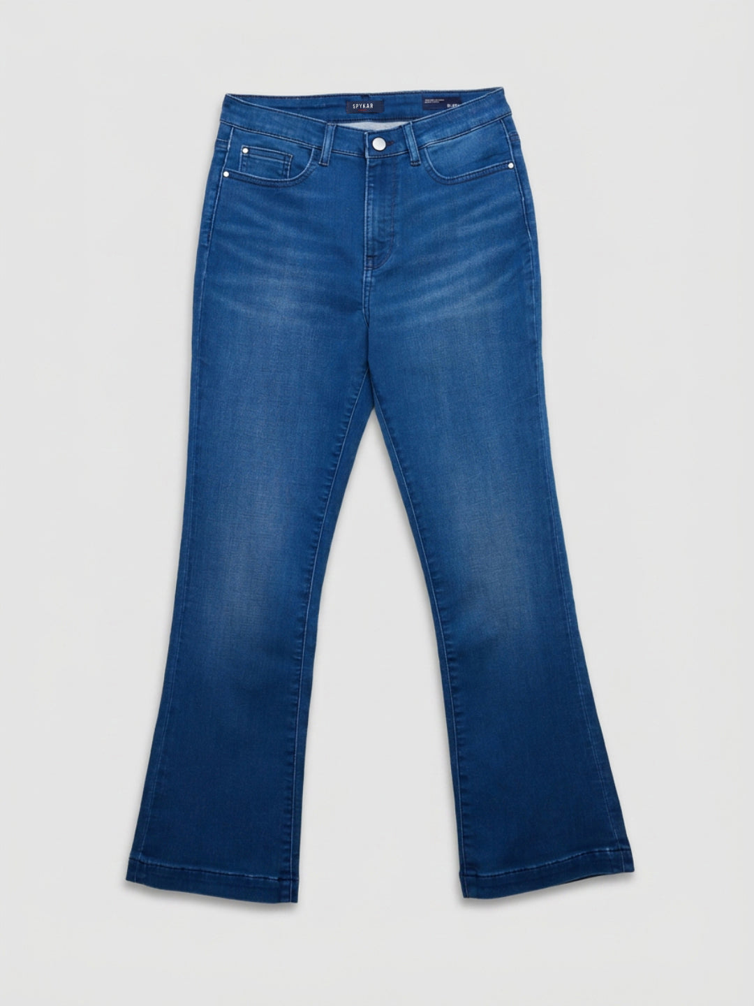 Women Elissa Jeans Boot Cut Fit Mid Blue High Rise