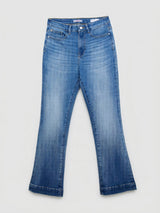Women Elissa Jeans Boot Cut Fit Mid Blue High Rise