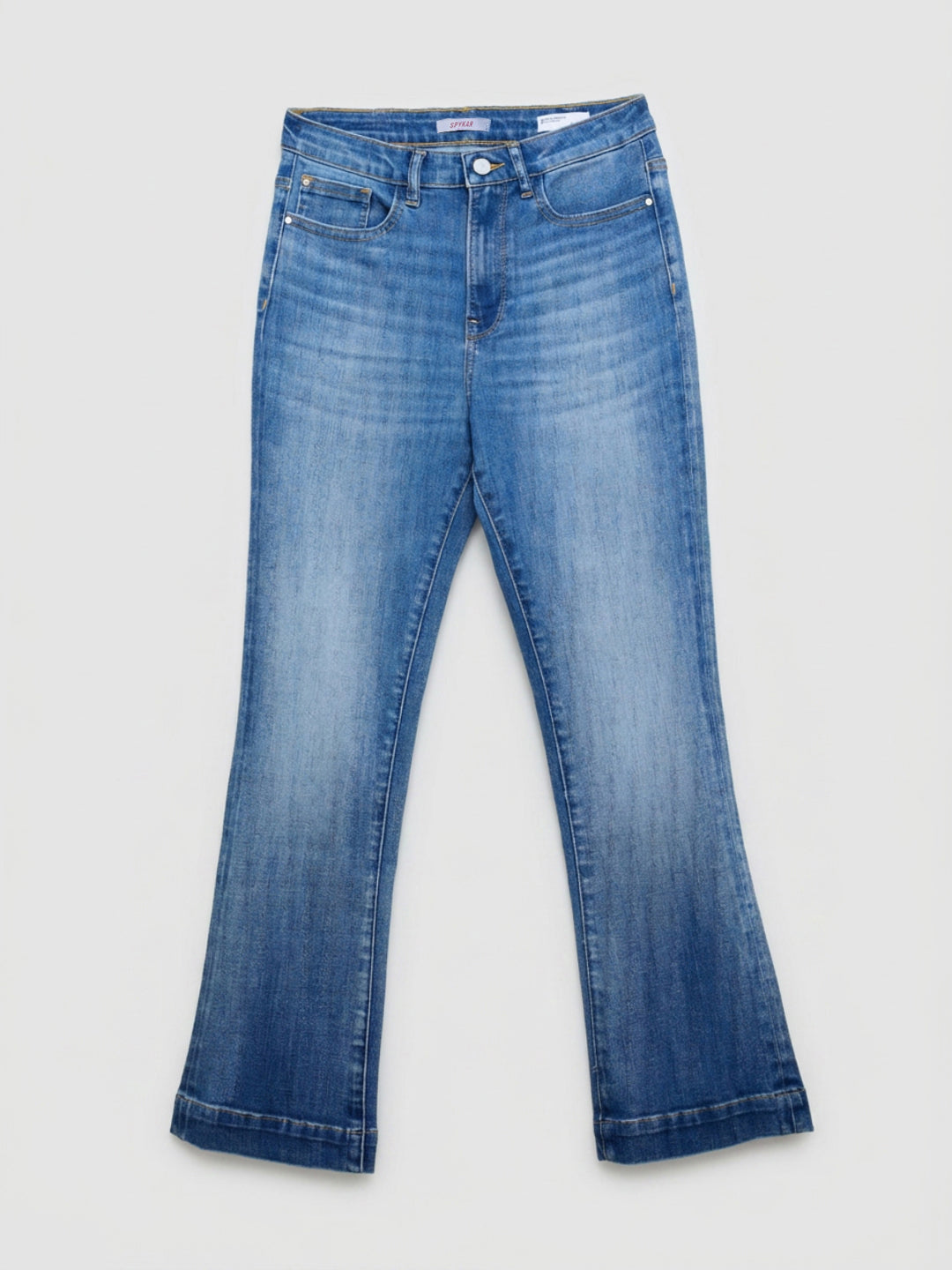 Women Elissa Jeans Boot Cut Fit Mid Blue High Rise