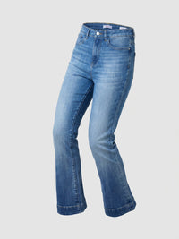 Women Elissa Jeans Boot Cut Fit Mid Blue High Rise
