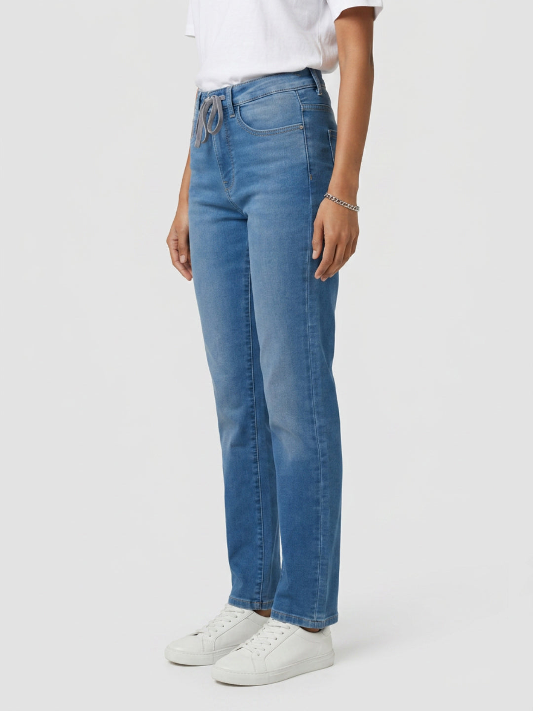 Women Emma Jeans Slim Fit Mid Blue Mid Rise