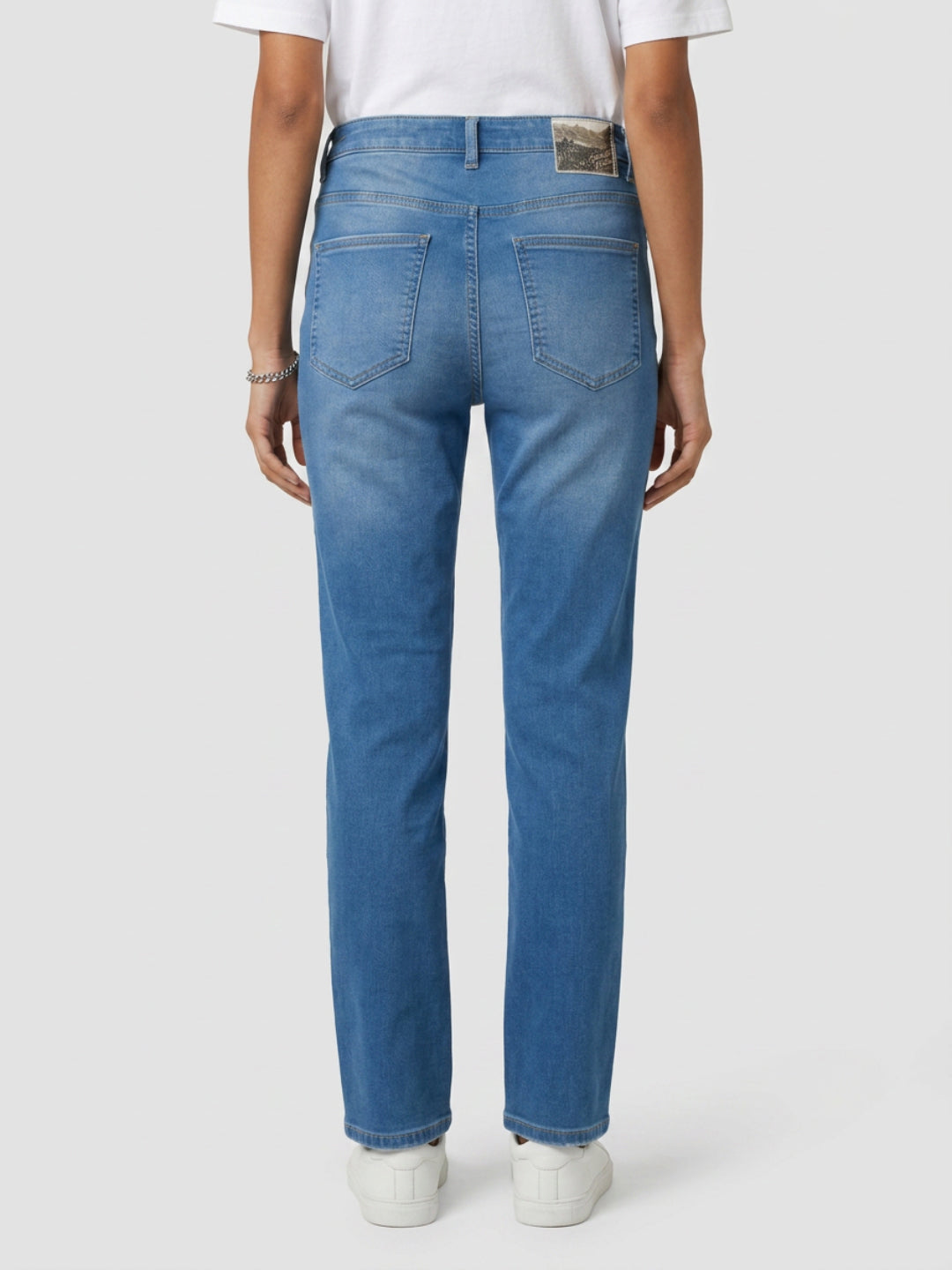 Women Emma Jeans Slim Fit Mid Blue Mid Rise