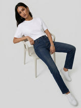 Women Emma Jeans Slim Fit Vintage Blue Mid Rise