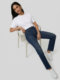 Women Emma Jeans Slim Fit Vintage Blue Mid Rise
