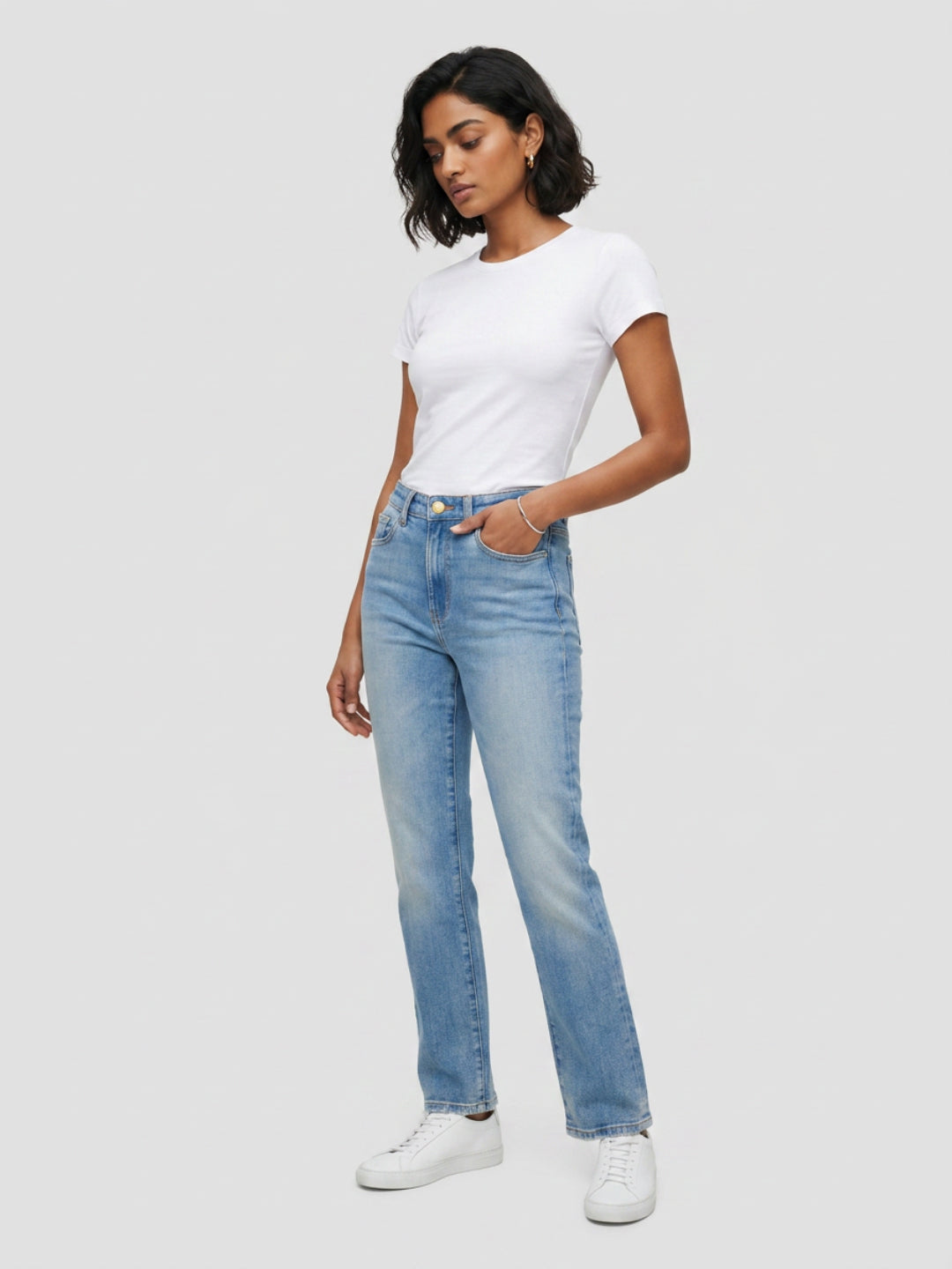 Women Emma Jeans Slim Fit Vintage Blue Mid Rise