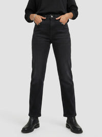 Women Emma Jeans Slim Fit Black Mid Rise