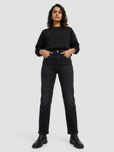 Women Emma Jeans Slim Fit Black Mid Rise